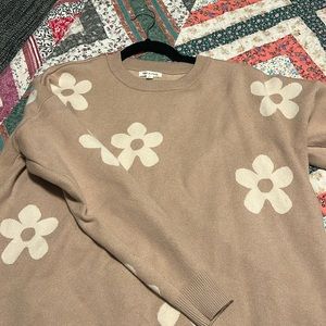 Taupe Floral Sweater. Bought from boutique